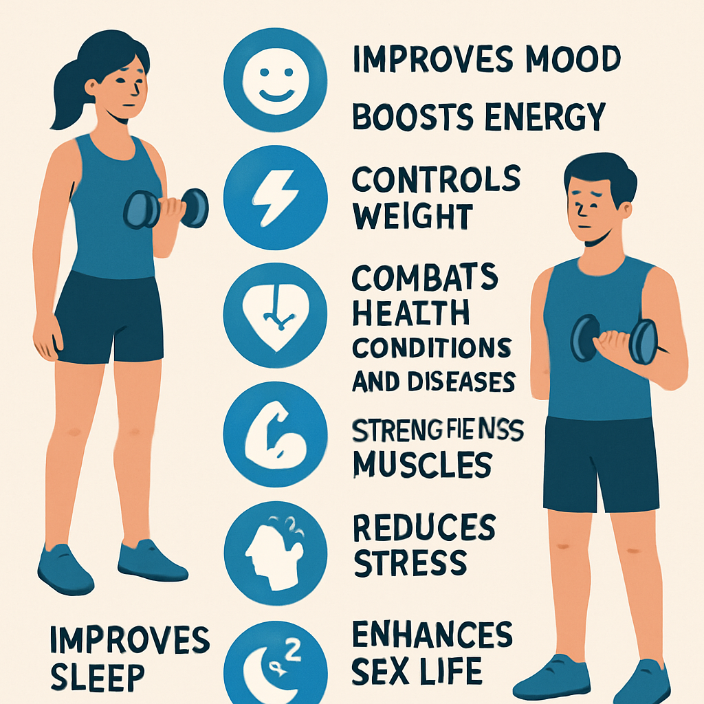 Benefits of exercises for mem and women